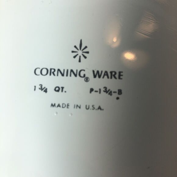 Corning Ware Casserole Dish Blue Cornflower Square P-1 3/4-B No Lid Vintage B4 - Picture 9 of 10